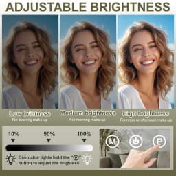 Teousev Hollywood Vanity Makeup Mirror with 9/14/17 LED Bulbs 3 Color Dimmable Lights USB Charging Port Touch Control Tabletop