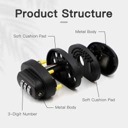 6x 3-Dial Digital Trigger Password Lock Gun Keyless Padlock for Firearms Pistol