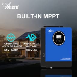Anern 4.2KW Hybrid Solar Inverters 24V Bulit-in MPPT 100A 50Hz 60Hz Pure Wine Wave Inverter Max PV 500V Communication With BMS