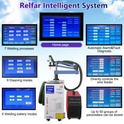 2000W Double Pendulum 6-in-1 Fiber Laser Battery Welding Cleaning Cutting Welding Machine Handheld Laser Welder for All Metal