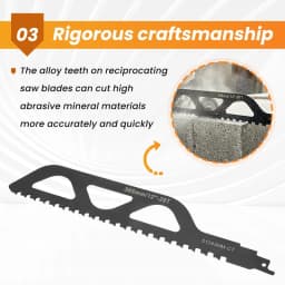 Reciprocating Saw Blade Carbide Carbide Saw Blade For Cutting Porous Concrete, Fibre Cement