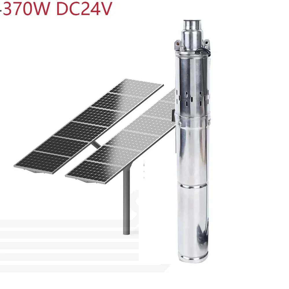 1HP 750W Solar Deep Well Pump | 2T/H High Flow, Built-in Controller, Stainless Steel Agricultural Submersible Pump