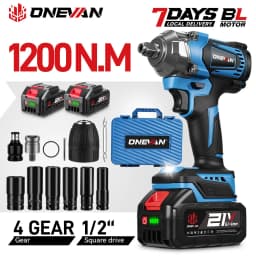 ONEVAN 1200N.M Torque Brushless Electric Impact Wrench Cordless 1/2Inch Car Repair Screwdriver Drill Tool For Makita Battery Pin