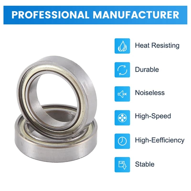 10Pcs Miniature Sealed Metal Shielded Metric Radial Ball Bearing Model: 6701 ZZ 12X18x4mm