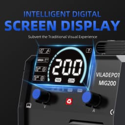 Viladepot 200A MIG Welder IGBT Inverter MIG200 3-in-1 Flux-cored Wire Without Gas/Lift TIG/MMA Welding Machine 220V