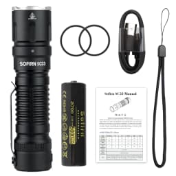 Sofirn SC33 XHP70.3 HI LED Flashlight Tactical 5200lm Powerful 21700 USB C Rechargeable Torch with Tail E-switch Outdoor Light