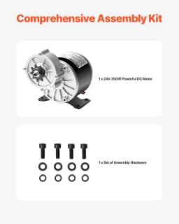 VEVOR 350/1800/2000/3000W Electric Powerful DC Motor Go Kart Electric Brushed Motor Electric Dirt Bike Motor Engine for E-Bike