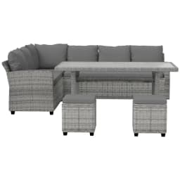 8 Seater Outdoor Wicker Dining Set Table and Chairs Patio Garden Furniture Set