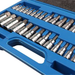 34pcs Hex Bit Socket Set with 1/4" 3/8" 1/2" Allen Key with Adapter with Suitcase