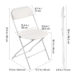 SucceBuy 4/6Pack Folding Chairs Foldable Leather Chairs with Heavy Duty Metal Frame&Padded Cushion Stackable Seats for Home Yard