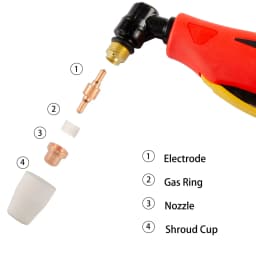 150Pcs PT31 LG40 Plasma Cutter Electrode Tips Cup Consumables Kit For PT-31 CUT40 HYC45D HYC50D CUT50 PLC50D HYC410