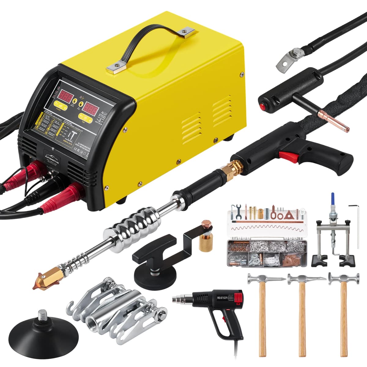 SucceBuy Stud Welder Dent Repair Kit 5 KW Welder Machine Auto / Manual Welding 10 Modes Spot Welding Repair Tool for Auto Repair