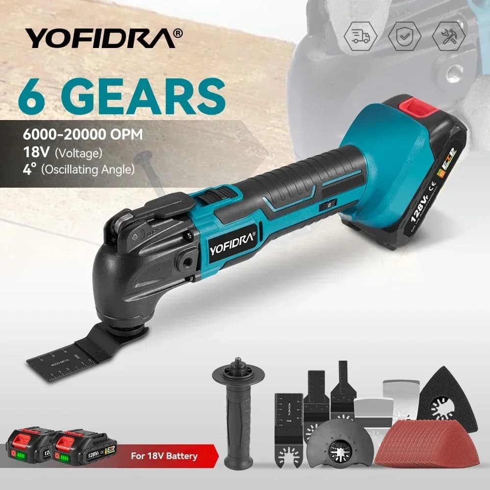 600W Oscillating Multi Tool 20000OPM Cordless Electric Woodworking Cutting Saw Tool Home Decoration For Makita Battery Pin