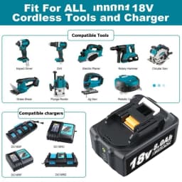 VANON 18V 9Ah 8Ah 5Ah Replace for Makita Lithium Battery Powerful Power Battery 100% New Power Tool Battery Pin