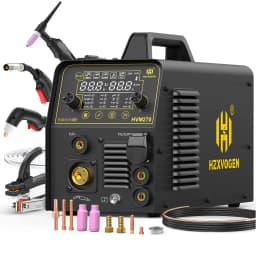 6 in 1 Welding Machine HZXVOGEN HVM270 Gas MIG Gasless MIG HF TIG MMA Plasma Cut Digital LED Screen IGBT Inverter 2T/4T