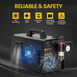 6 in 1 Welding Machine HZXVOGEN HVM270 Gas MIG Gasless MIG HF TIG MMA Plasma Cut Digital LED Screen IGBT Inverter 2T/4T