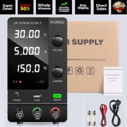 KUAIQU DC Lab Power Supply 30V 60V 120V Adjustable Voltage Regulator Preset Voltage Current Fast Charging Bench DC Power Supply