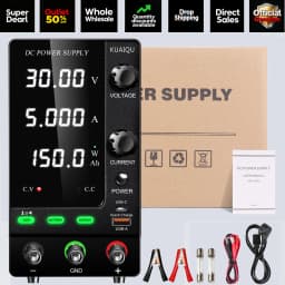 KUAIQU DC Lab Power Supply 30V 60V 120V Adjustable Voltage Regulator Preset Voltage Current Fast Charging Bench DC Power Supply