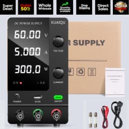 KUAIQU DC Lab Power Supply 30V 60V 120V Adjustable Voltage Regulator Preset Voltage Current Fast Charging Bench DC Power Supply