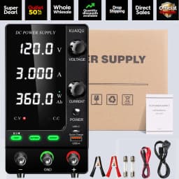 KUAIQU DC Lab Power Supply 30V 60V 120V Adjustable Voltage Regulator Preset Voltage Current Fast Charging Bench DC Power Supply