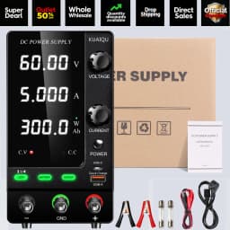 KUAIQU DC Lab Power Supply 30V 60V 120V Adjustable Voltage Regulator Preset Voltage Current Fast Charging Bench DC Power Supply