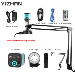 Yizhan 4K 1080P Electronic Digital Microscope 48MP HDMI USB Soldering Microscope Camera 180X 215X Lens For Image Magnification