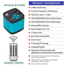 Yizhan 4K 1080P Electronic Digital Microscope 48MP HDMI USB Soldering Microscope Camera 180X 215X Lens For Image Magnification