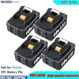 VANON 1/2/4Pack 8.0Ah Replace for Makita 18V BL1860B Battery Pin Compatible with 18Volt BL1860 BL1850 BL1850B BL1830 Power Tool