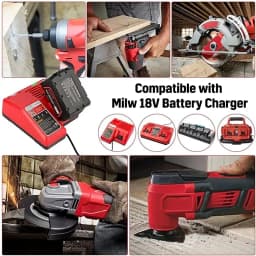 VANON 1/2/4Pcs M18 5.0Ah Replacement Lithium Ion Power Tool Batteries Replace for Milwaukee 18V 48-11-1815 48-11-1850 48-11-1860