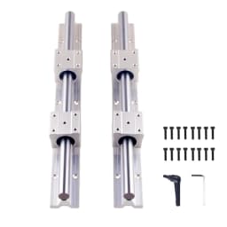 2Pcs SBR25 Linear Rail Guide 400 500 600 800 1000 1200 1500mm + 4pcs SBR25UU Linear Bearing Block Linear Rail Set CNC Part