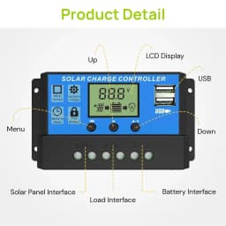 PORIYA 12V 350W Solar Panel Mono Home Caravan Camping Charging 20A Controller