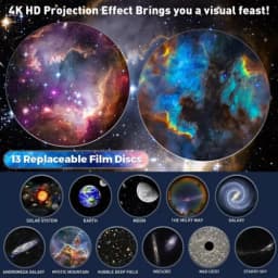 PORIYA 13IN1 Galaxy Starry Sky Projector Night Light Rotating LED Planetarium Star Lamp