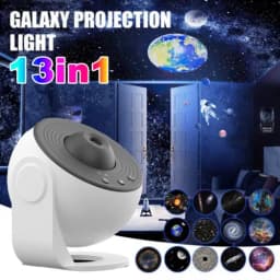 PORIYA 13IN1 Galaxy Starry Sky Projector Night Light Rotating LED Planetarium Star Lamp