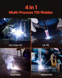 succebuy TIG Welder140A4-In-1Welding Machine TIG/DC Pulse MMA/Lift TIG/MMA Electric Welder with Synergic Control IGBT Inverter