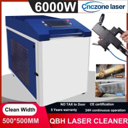 6000W Fiber Laser Cleaner 6000W Water Cooling Industrial Laser Cleaning Machine for Paint Oil Removal Heavy Rust Removal