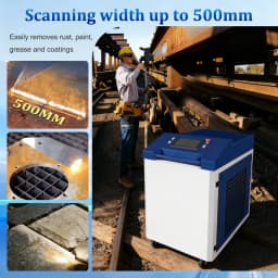 6000W Fiber Laser Cleaner 6000W Water Cooling Industrial Laser Cleaning Machine for Paint Oil Removal Heavy Rust Removal