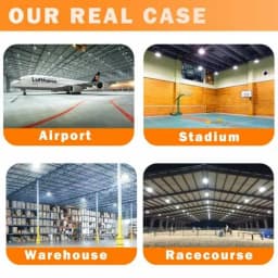 LED High Bay Light 200W 300W 500W Low Bay UFO Warehouse Industrial Lights with AU Plug For Garage Gym Factory Warehouse
