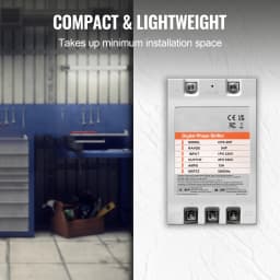 SucceBuy Digital Converter 5/ 7.5/ 10HP Single Phase to 3 Phase Converter Digital Phase Shifter for Residential Light Commercial