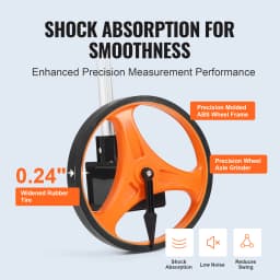 SucceBuy Measuring Wheel Telescoping Measure Wheel Measurement0-9,999m Back Bag Suitable for Lawn/Hard/Wood Road Measuring