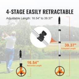 SucceBuy Measuring Wheel Telescoping Measure Wheel Measurement0-9,999m Back Bag Suitable for Lawn/Hard/Wood Road Measuring