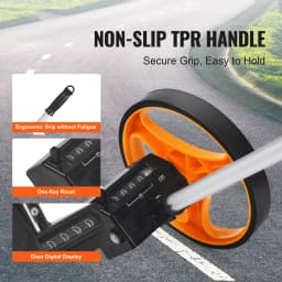 SucceBuy Measuring Wheel Telescoping Measure Wheel Measurement0-9,999m Back Bag Suitable for Lawn/Hard/Wood Road Measuring