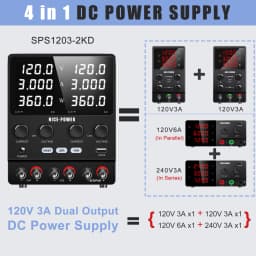 120V 3A 6A Dual Lab Power Supply Adjustable 4 in 1 Digital Bench Power Source 30V10A Stable Output 0-240V For Titanium Anodizing