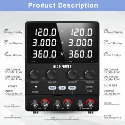 120V 3A 6A Dual Lab Power Supply Adjustable 4 in 1 Digital Bench Power Source 30V10A Stable Output 0-240V For Titanium Anodizing