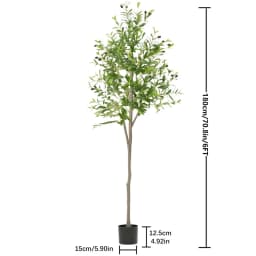 Artificial Plants Artificial Decorative Plants Olive Tree Room Decoration 6 FT Olive Tree With Fruit For Home Garden Decor