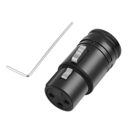 1-5SET Male To Male/Female To Female Compact XLR Microphone Solder Adapter with Wrench Audio Cables Connector for Microphone
