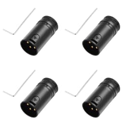 1-5SET Male To Male/Female To Female Compact XLR Microphone Solder Adapter with Wrench Audio Cables Connector for Microphone
