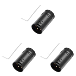 1-5SET Male To Male/Female To Female Compact XLR Microphone Solder Adapter with Wrench Audio Cables Connector for Microphone