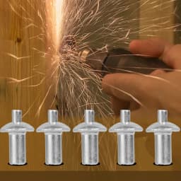 300-10PCS Hammer Drive Expansion Rivets Percussion Expansion Aluminum Nail Head Piercing Knock Type Small Tapping Screw Fastener