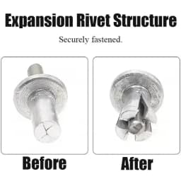 300-10PCS Hammer Drive Expansion Rivets Percussion Expansion Aluminum Nail Head Piercing Knock Type Small Tapping Screw Fastener