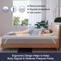 King Single Size Gel Memory Foam Mattress Topper 8cm Thick Mattress Pad Mat for Extra Comfort And Support